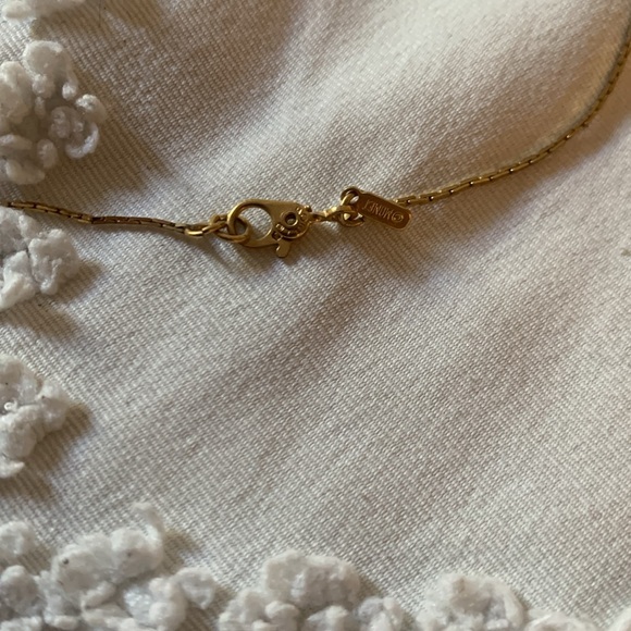 VIntage Monet Gold Tone Metal Butterfly Necklace - Picture 6 of 6